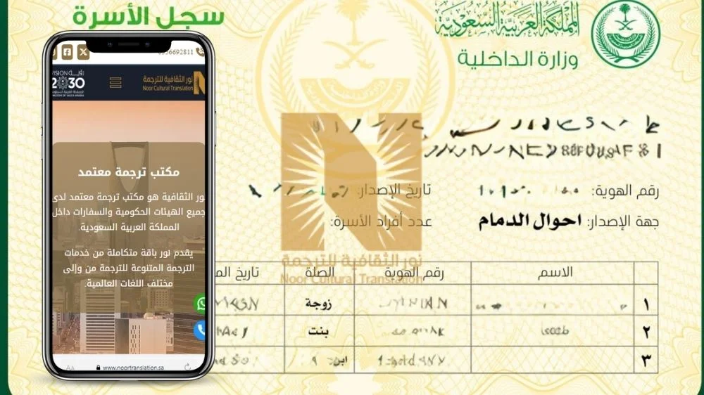 ترجمة كرت العائلة للشنغن